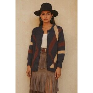 ba&sh Multicolor Geometric Cardigan